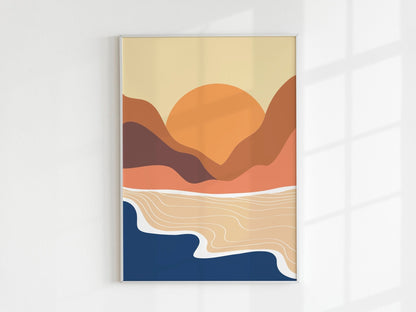 Set of 3 Abstract Beach Prints - Pathos Studio - Art Print Sets