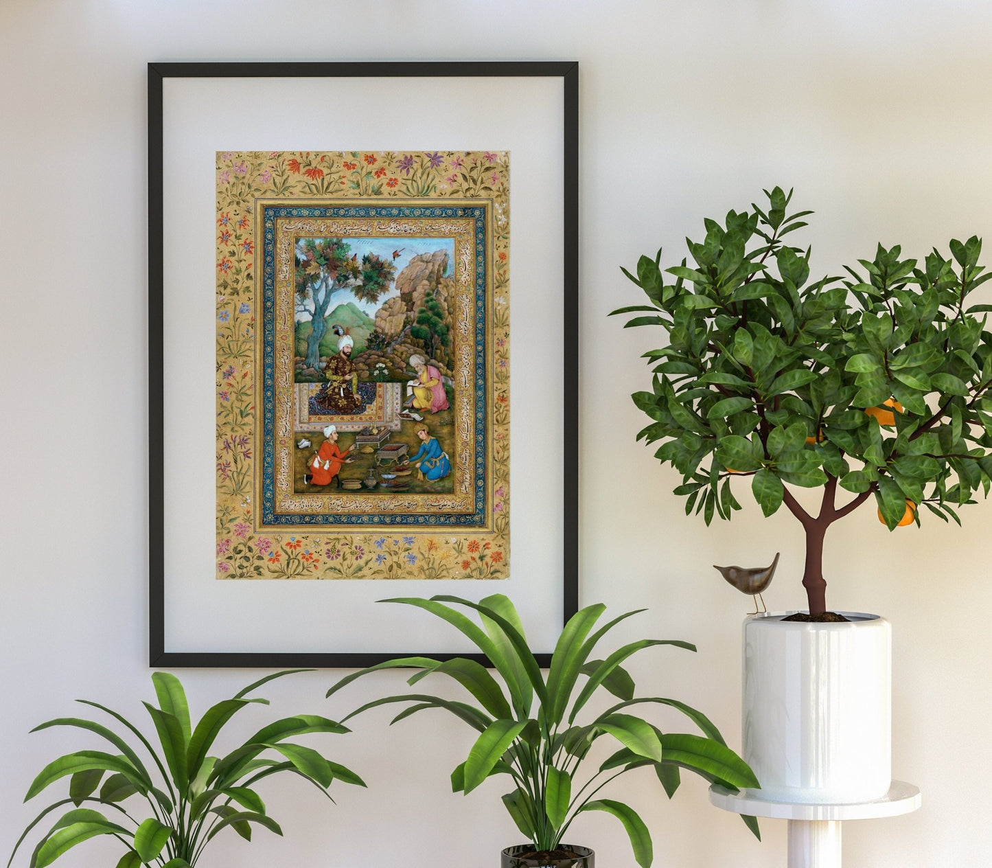 Shah Tahmasp In The Mountains (Traditional Persian Miniature Painting) - Pathos Studio - Posters, Prints, & Visual Artwork