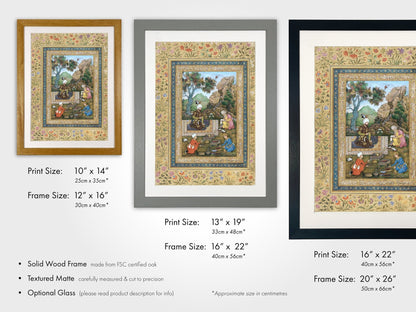 Shah Tahmasp In The Mountains (Traditional Persian Miniature Painting) - Pathos Studio - Posters, Prints, & Visual Artwork