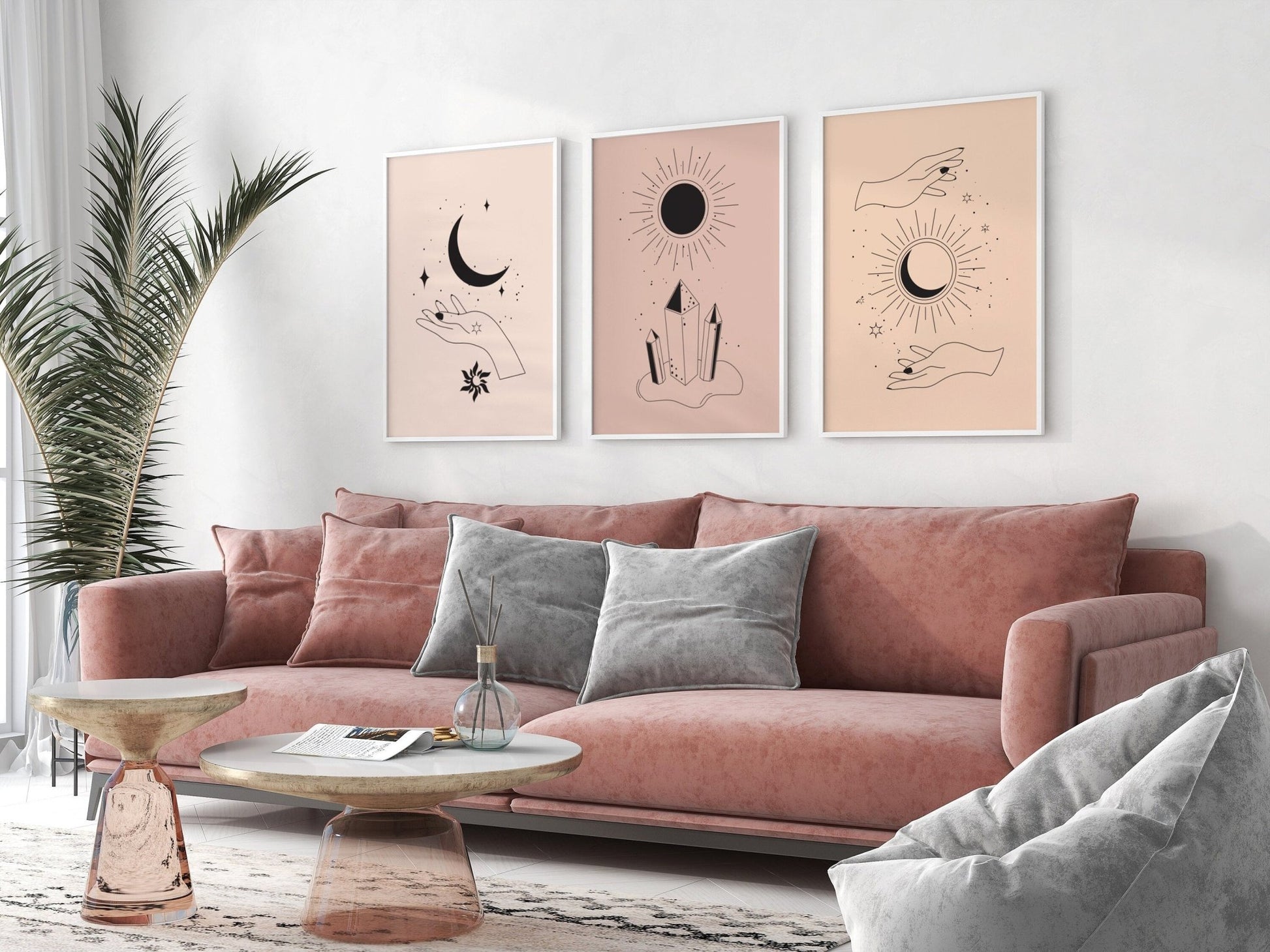 Spirituality Moon & Hand - Pathos Studio - Art Prints