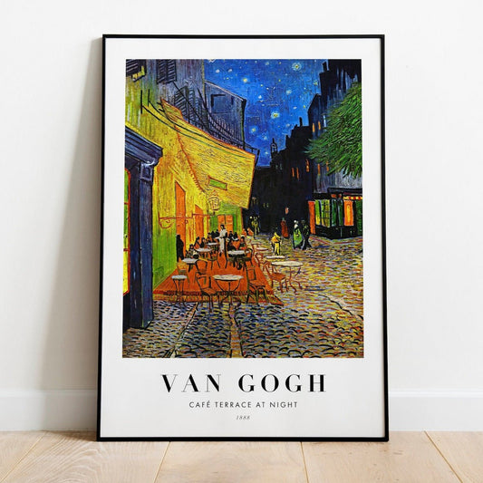 VINCENT VAN GOGH - Café Terrace At Night (Poster Style) - Pathos Studio -