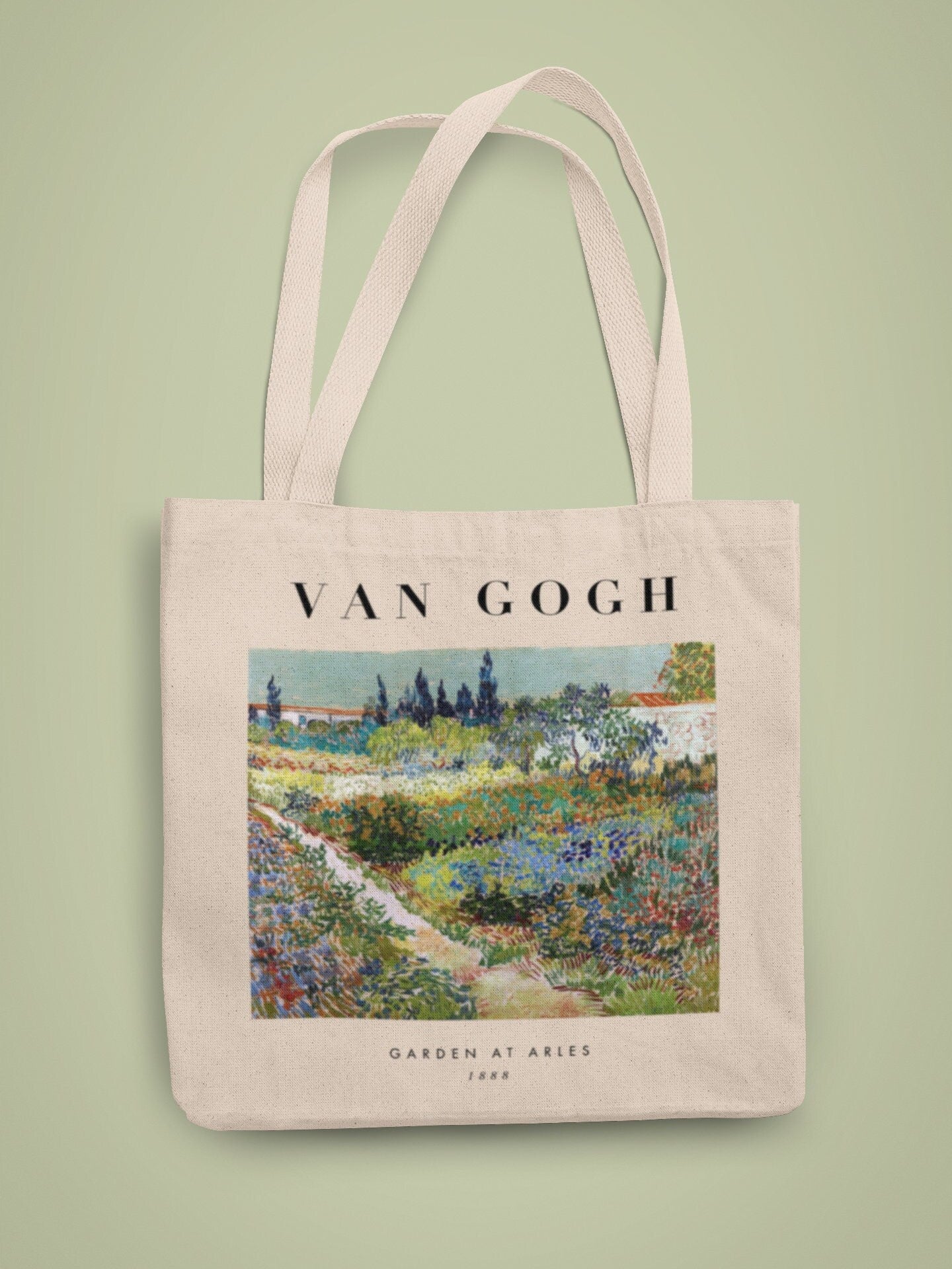 VINCENT VAN GOGH - Garden At Arles Tote Bag - Pathos Studio - Tote Bags