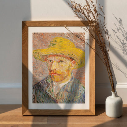 VINCENT VAN GOGH - Self-Portrait With A Straw Hat