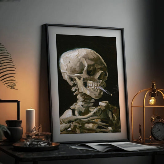 VINCENT VAN GOGH - Skeleton With A Burning Cigarette - Pathos Studio - Art Prints
