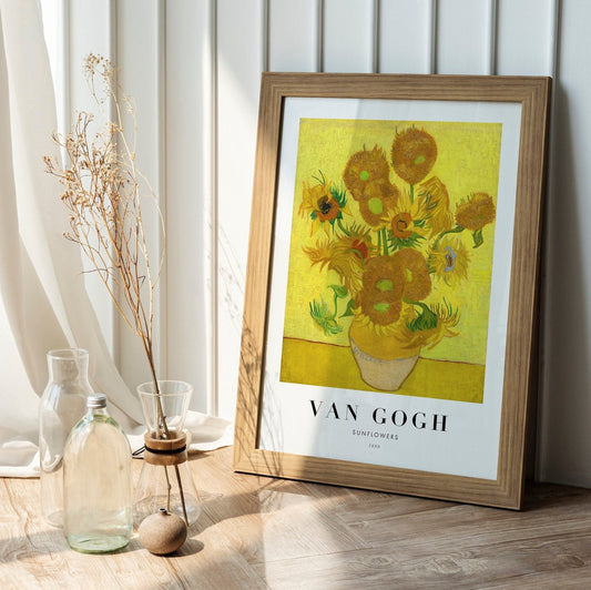 VINCENT VAN GOGH - Sunflowers (Poster Style) - Pathos Studio - Art Prints
