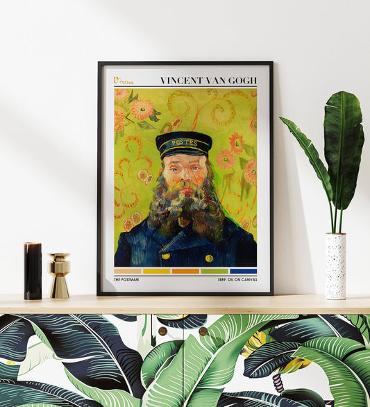 VINCENT VAN GOGH - The Postman (Color Palette Print) - Pathos Studio - Art Prints