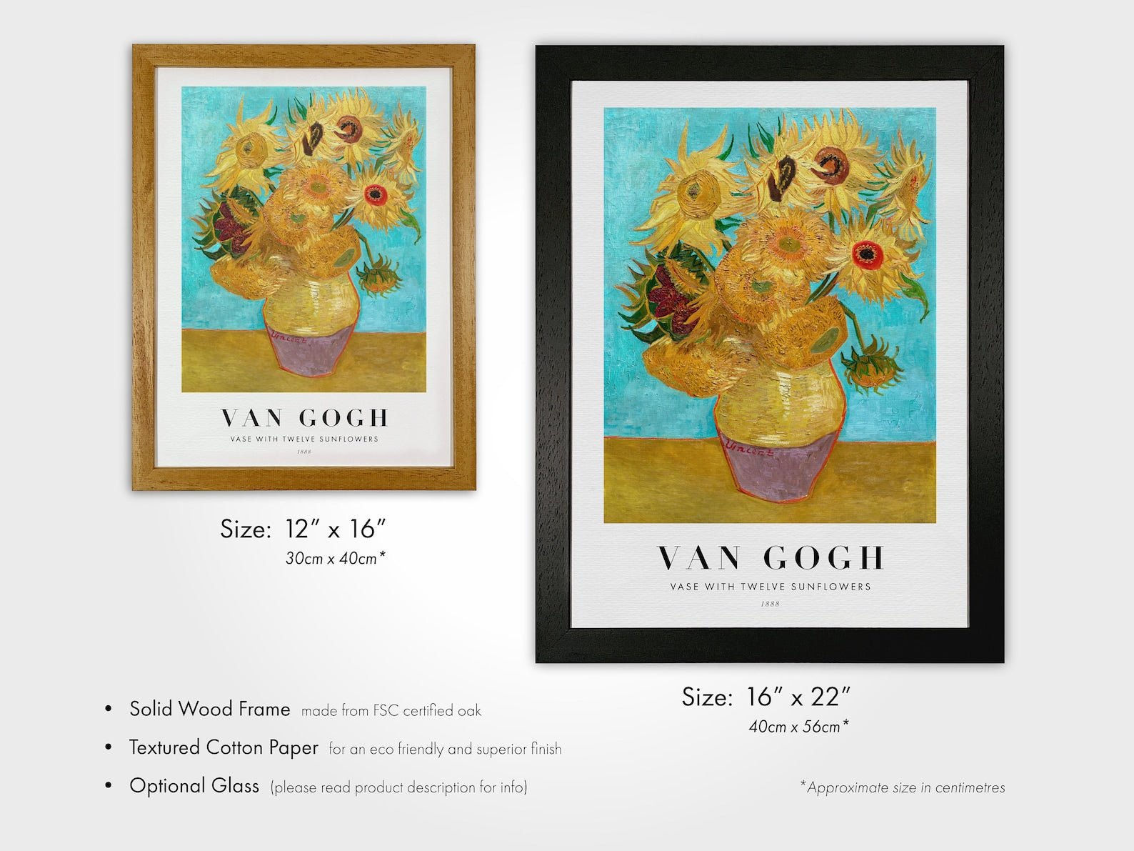 VINCENT VAN GOGH - Vase with Twelve Sunflowers (Poster Style) - Pathos Studio - Art Prints