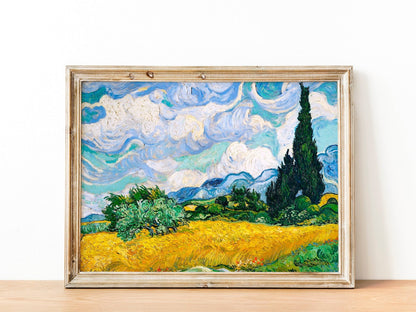 VINCENT VAN GOGH - Wheat Field With Cypresses - Pathos Studio - Art Prints