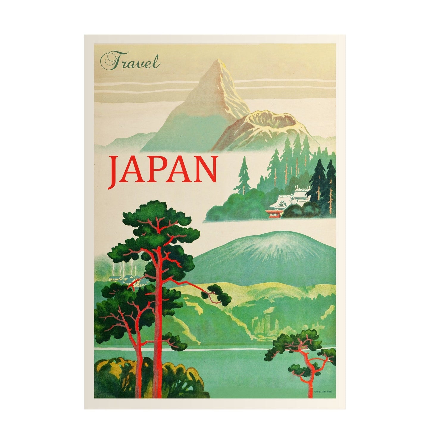Visiter le Japon - Affiche de voyage vintage – Pathos Studio