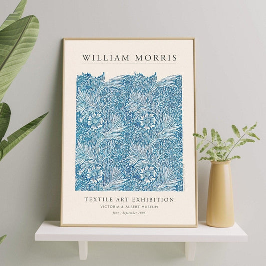 WILLIAM MORRIS - Blue Marigold (Affiche d'exposition)