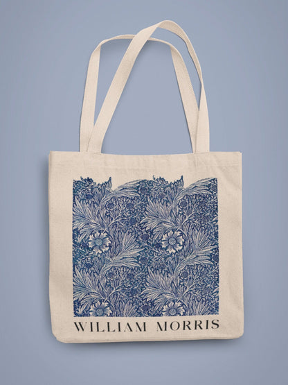 WILLIAM MORRIS - Blue Marigold Tote Bag - Pathos Studio - Tote Bags