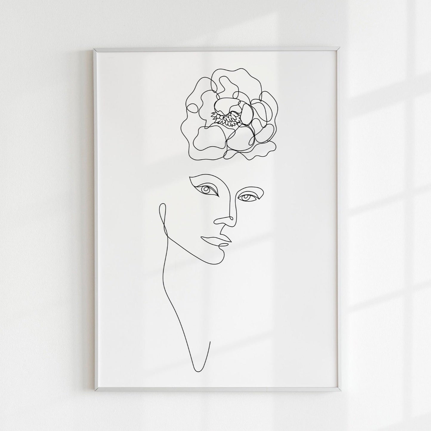 Woman & Flower Line Art Print 02 - Pathos Studio - Art Prints