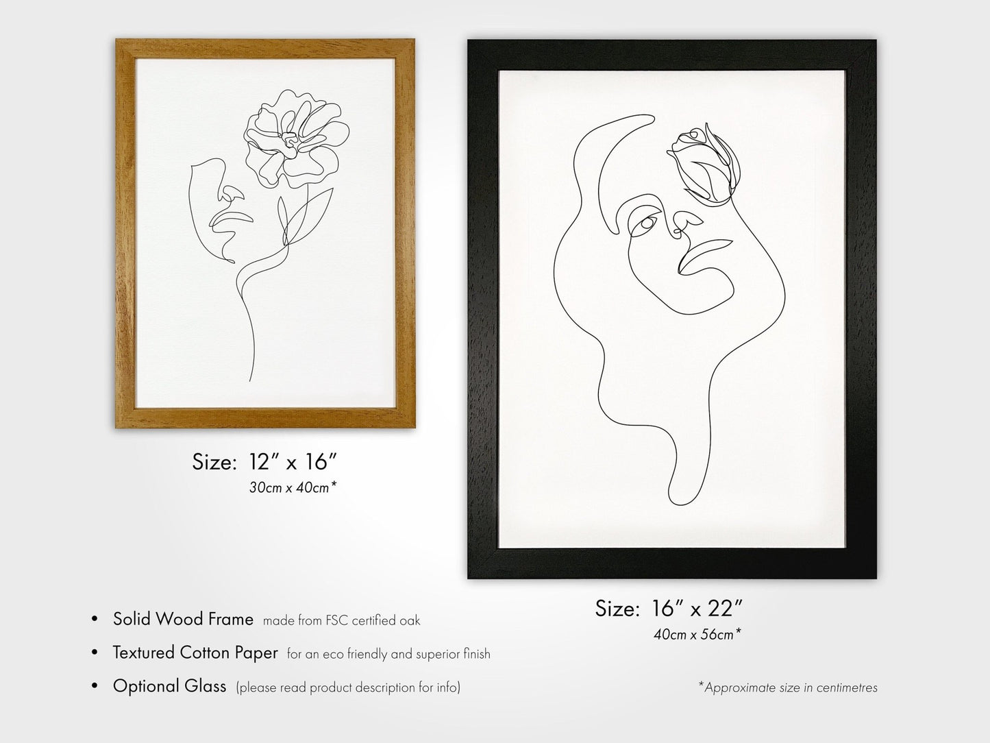 Woman & Flower Line Art Print 02 - Pathos Studio - Art Prints