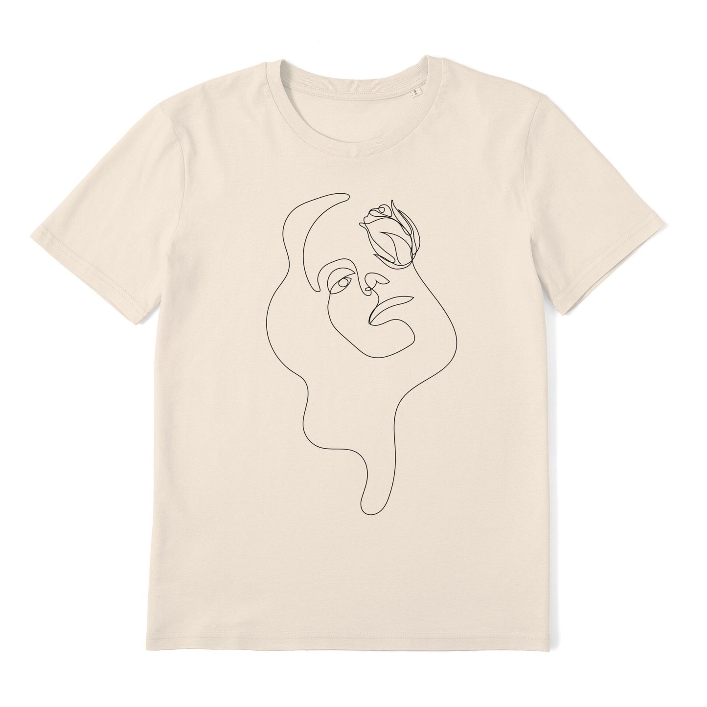 Woman & Flower Line Art T-Shirt - Pathos Studio - T-Shirts