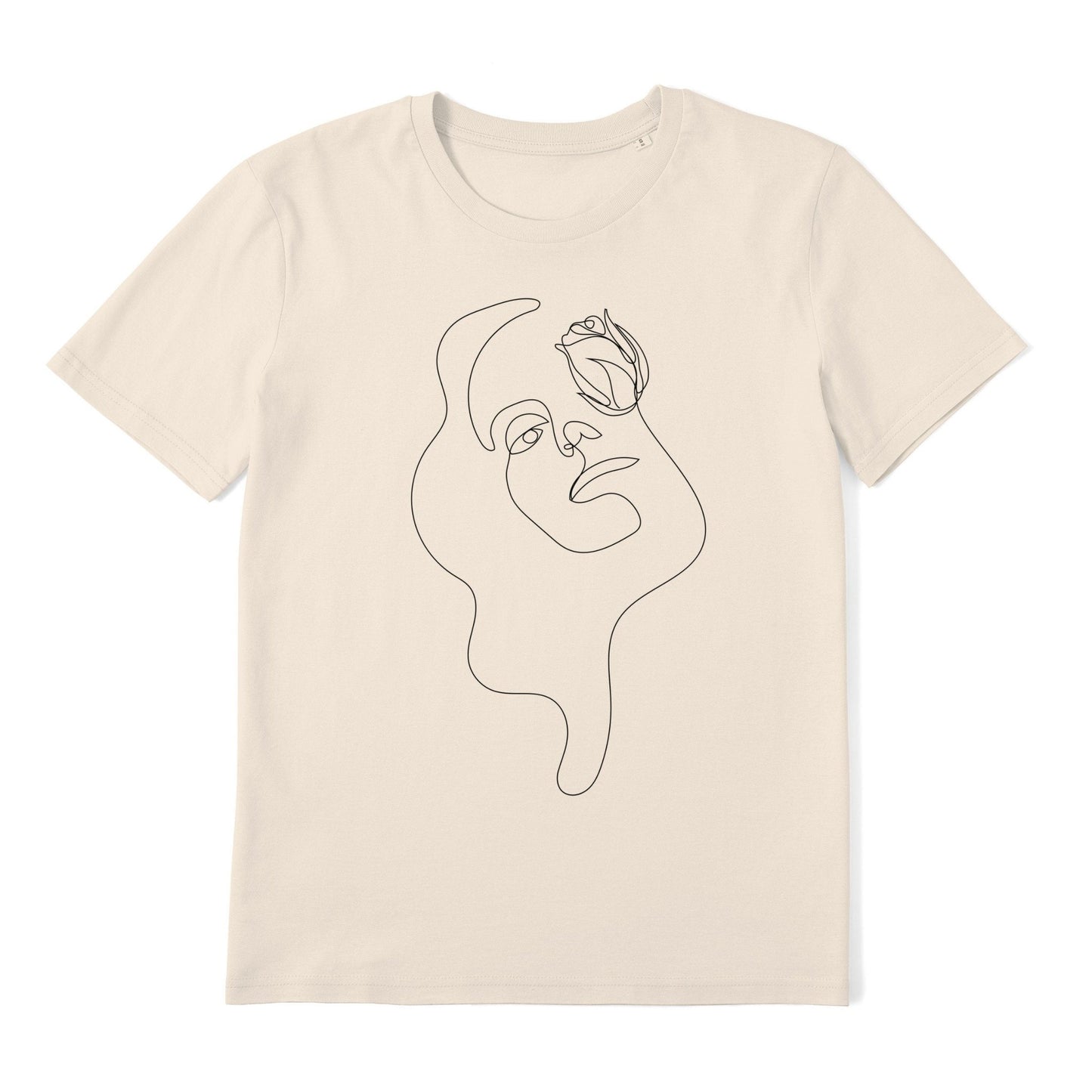 Woman & Flower Line Art T-Shirt - Pathos Studio - T-Shirts